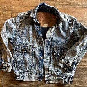 Vintage Levi's Kids Acid Wash Denim Jacket